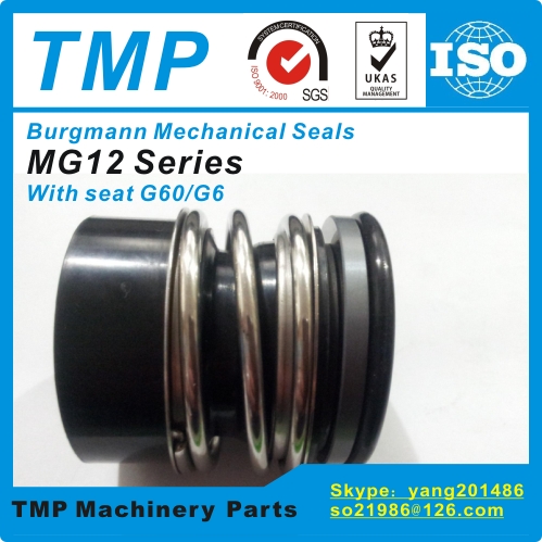 MG12-24 Burgmann Mechanical Seals MG12 Series for Shaft Size 24mm Pumps (24x42.5x40mm) Rubber Bellow Seals